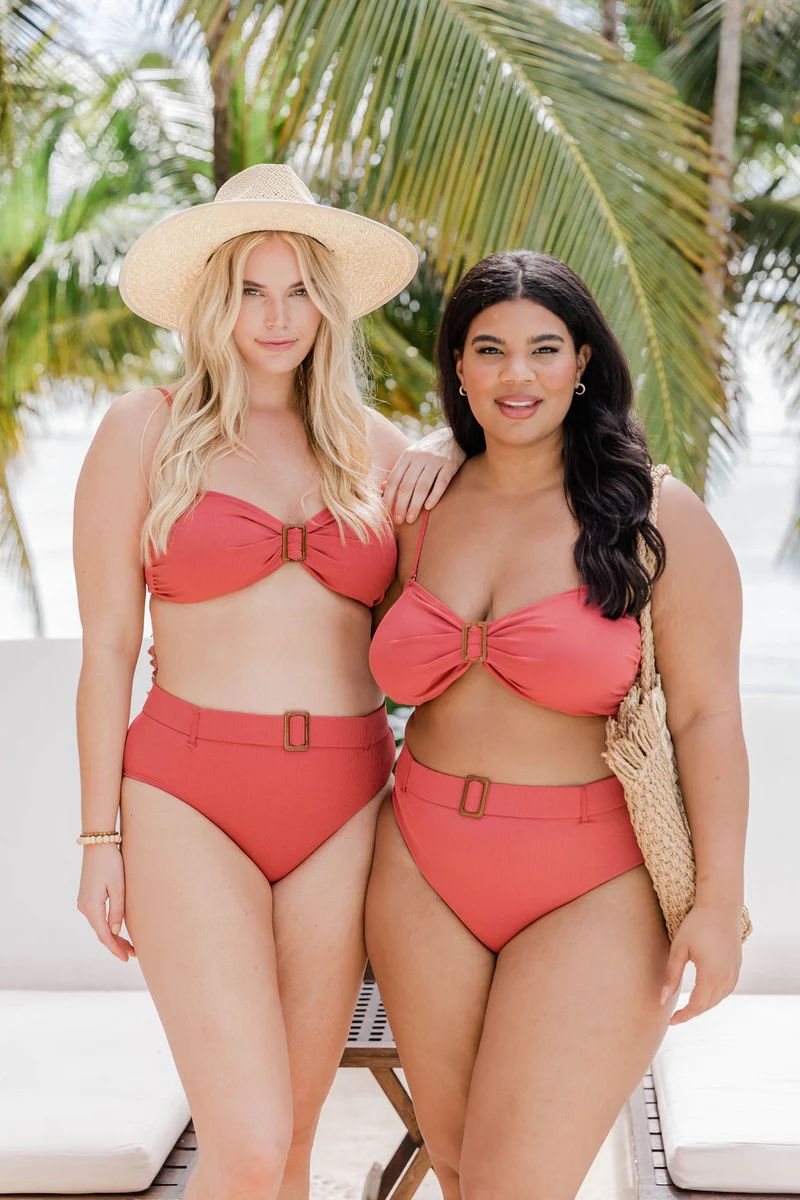 Anytime You Need Terracotta Buckle Bikini Bottoms FINAL SALE | Pink Lily