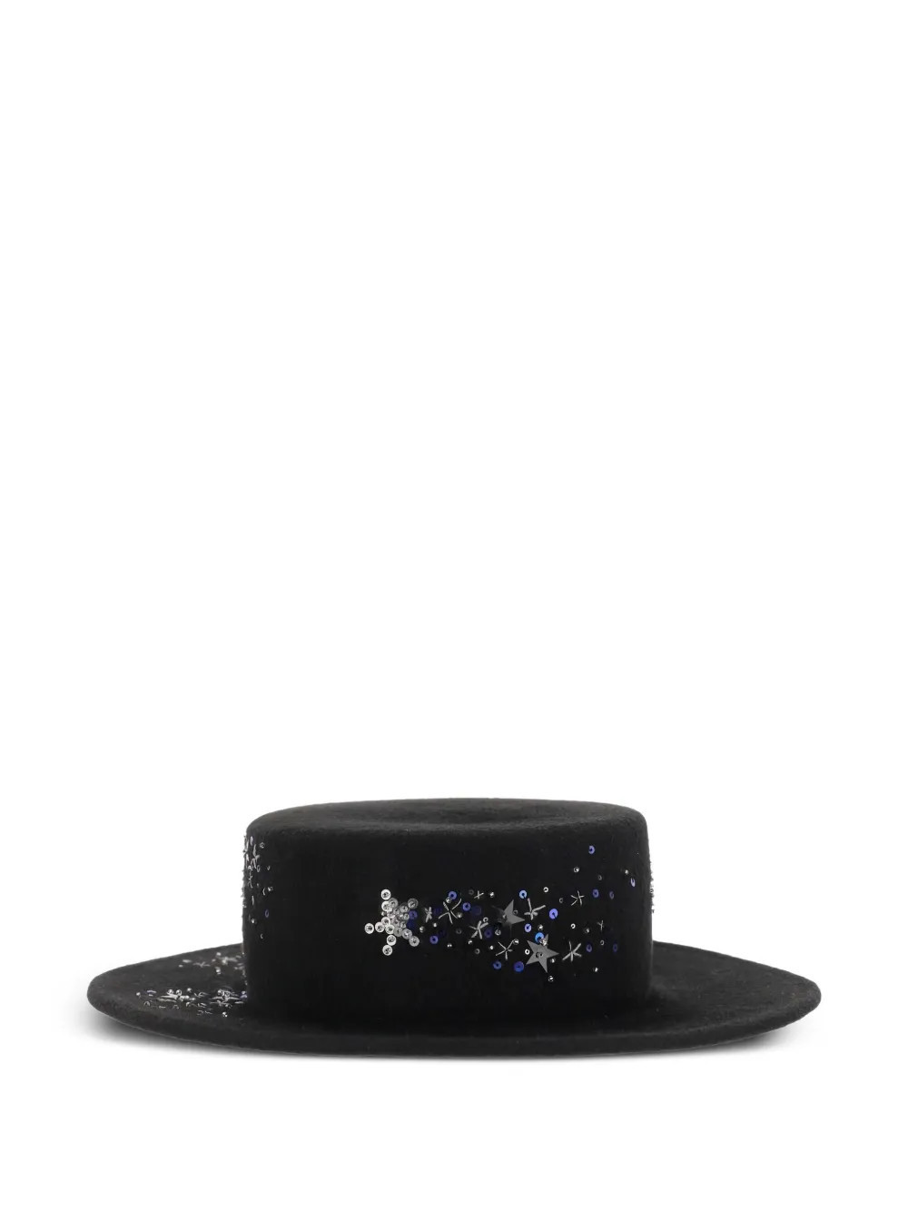 Ruslan Baginskiy wide-brim sequin-embellished hat - Black | Farfetch Global