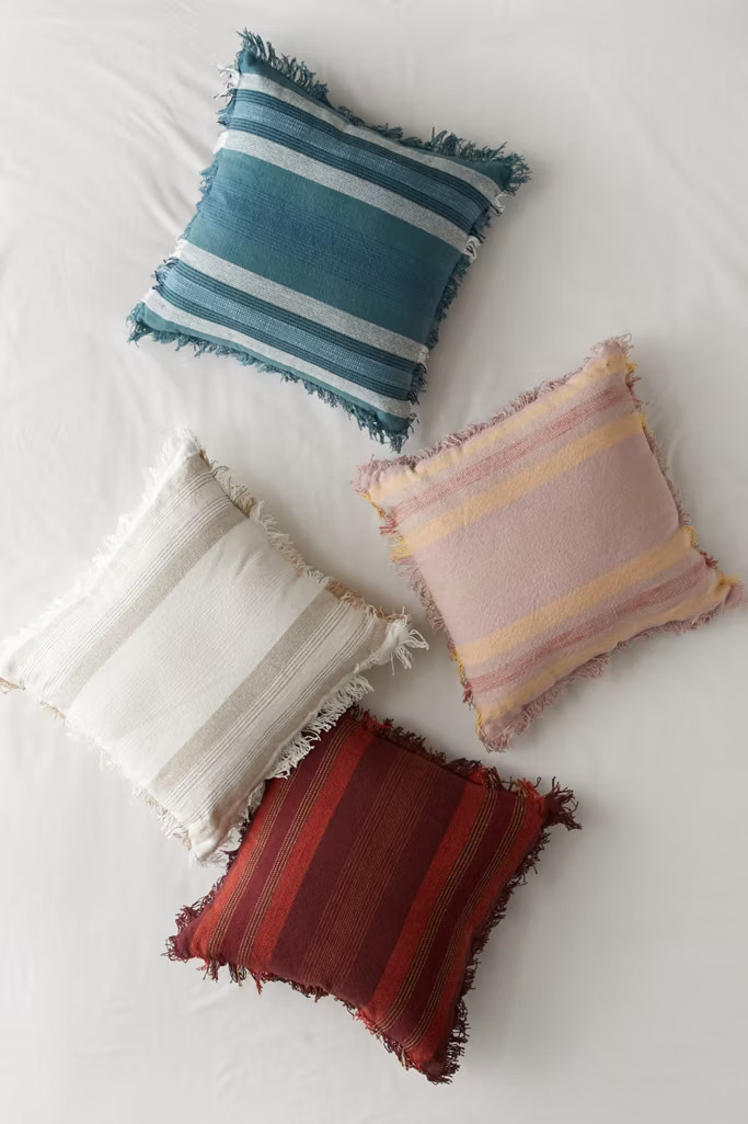 Octavia Woven Stripe Throw Pillow | Urban Outfitters (US and RoW)