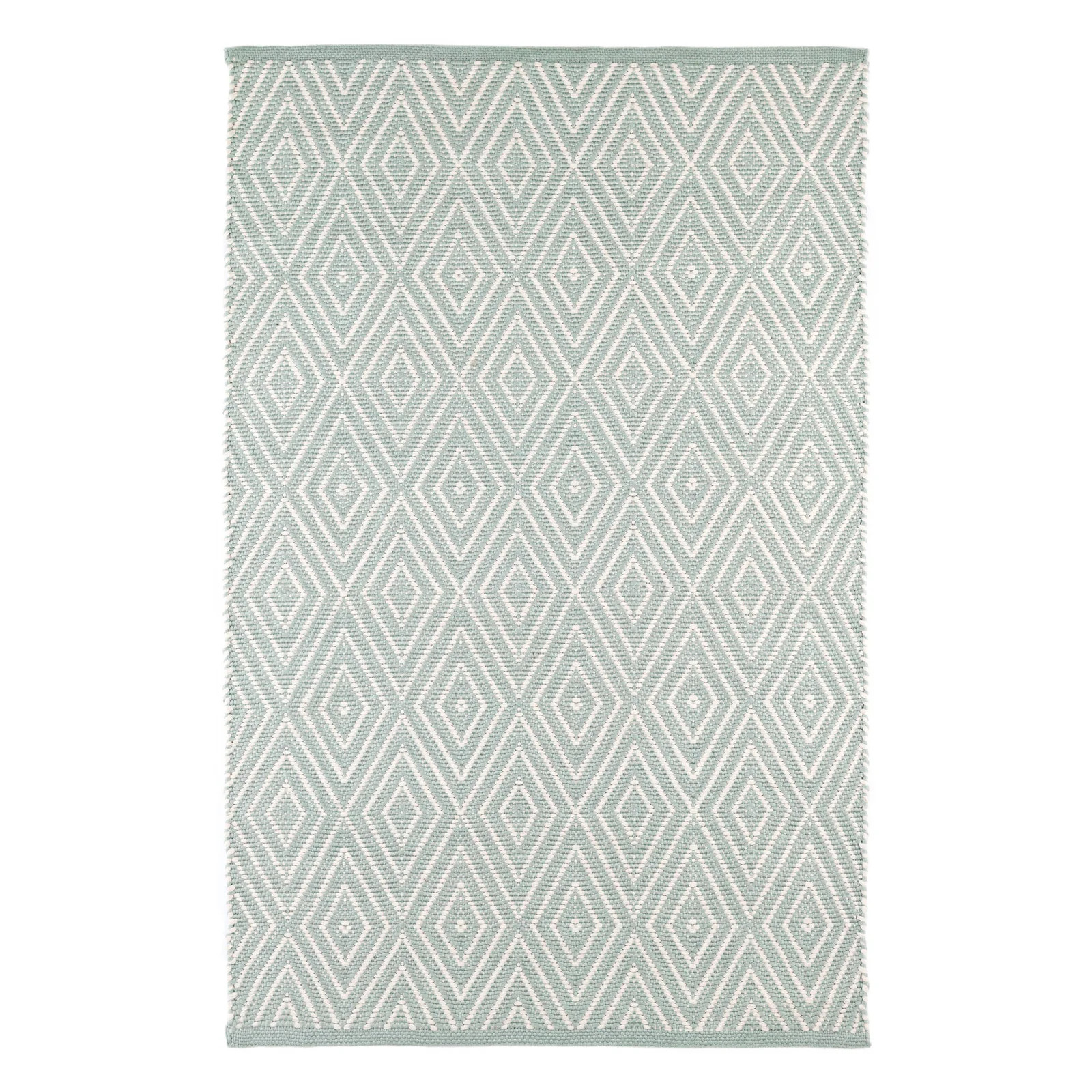 Diamond Handwoven Indoor/Outdoor Rug | Light Blue/Ivory | Annie Selke