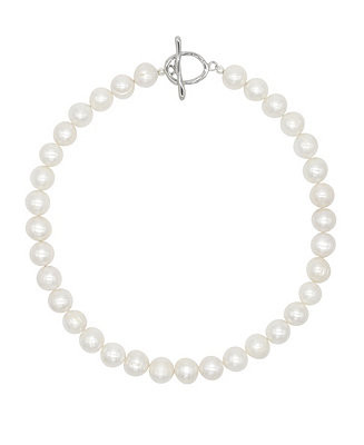 Natural White Large Pearl Necklace 17¿ | Macy's