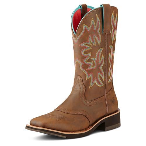 Ariat Delilah Leather Western Boots - Women’s Comfortable Cowgirl Boot | Amazon (US)