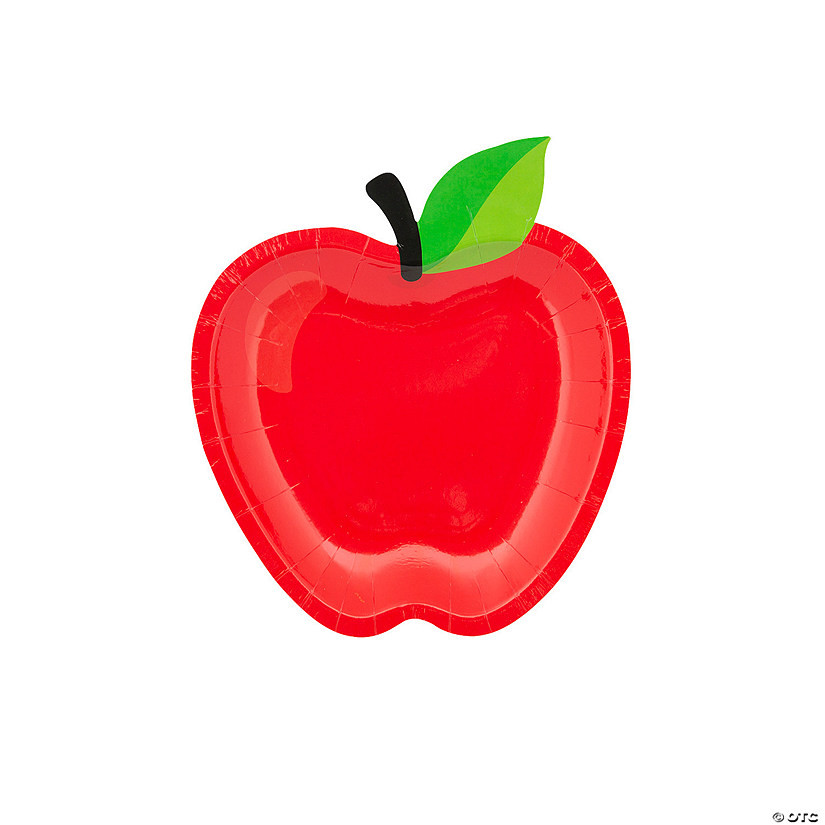 Apple-Shaped Paper Dessert Plates - 8 Ct. | Oriental Trading Company