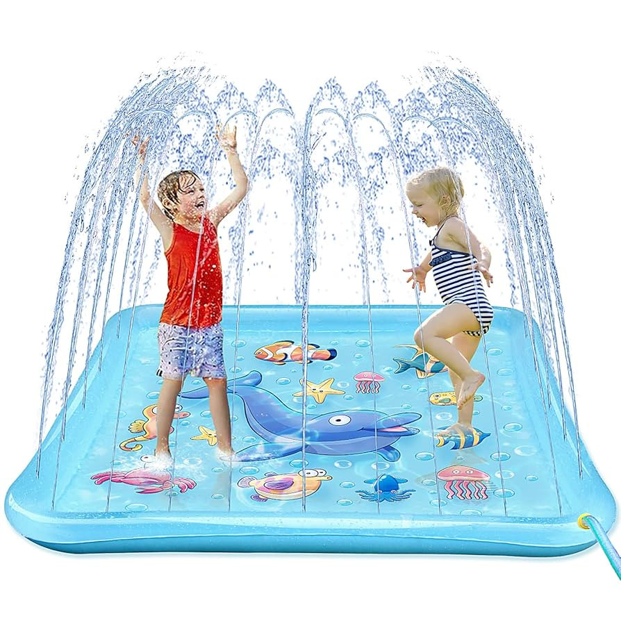 Growsland Splash Pad for Toddlers, Outdoor Sprinkler for Kids, 67" Summer Water Toys Inflatable W... | Amazon (US)