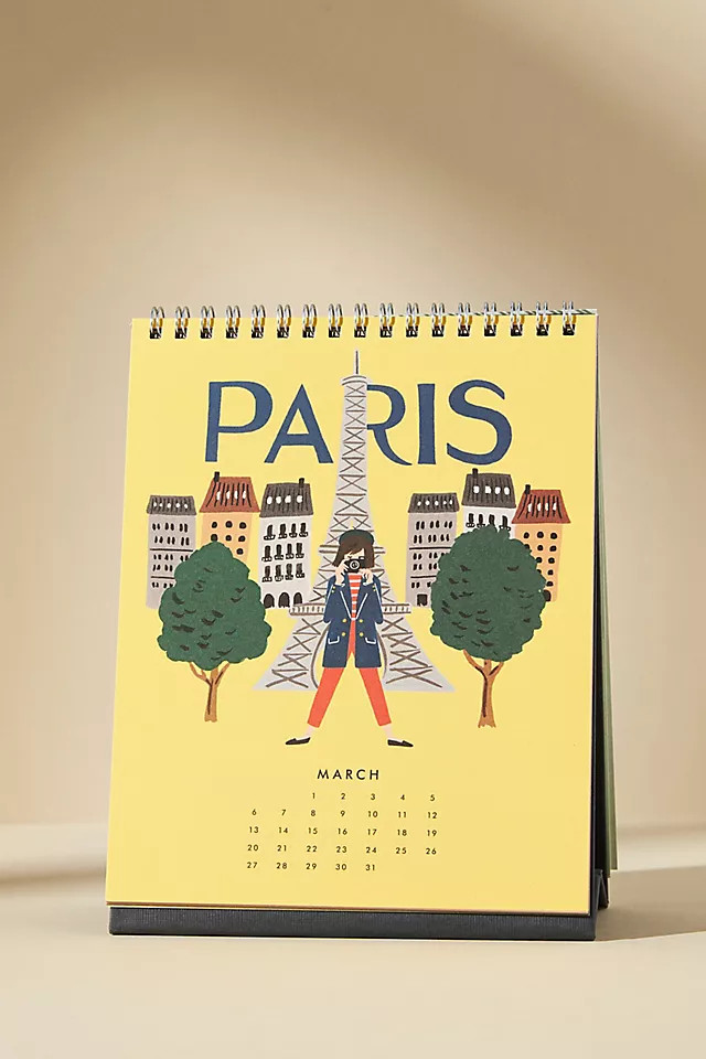 Rifle Paper Co. Explore The World 2022 Desk Calendar | Anthropologie (US)