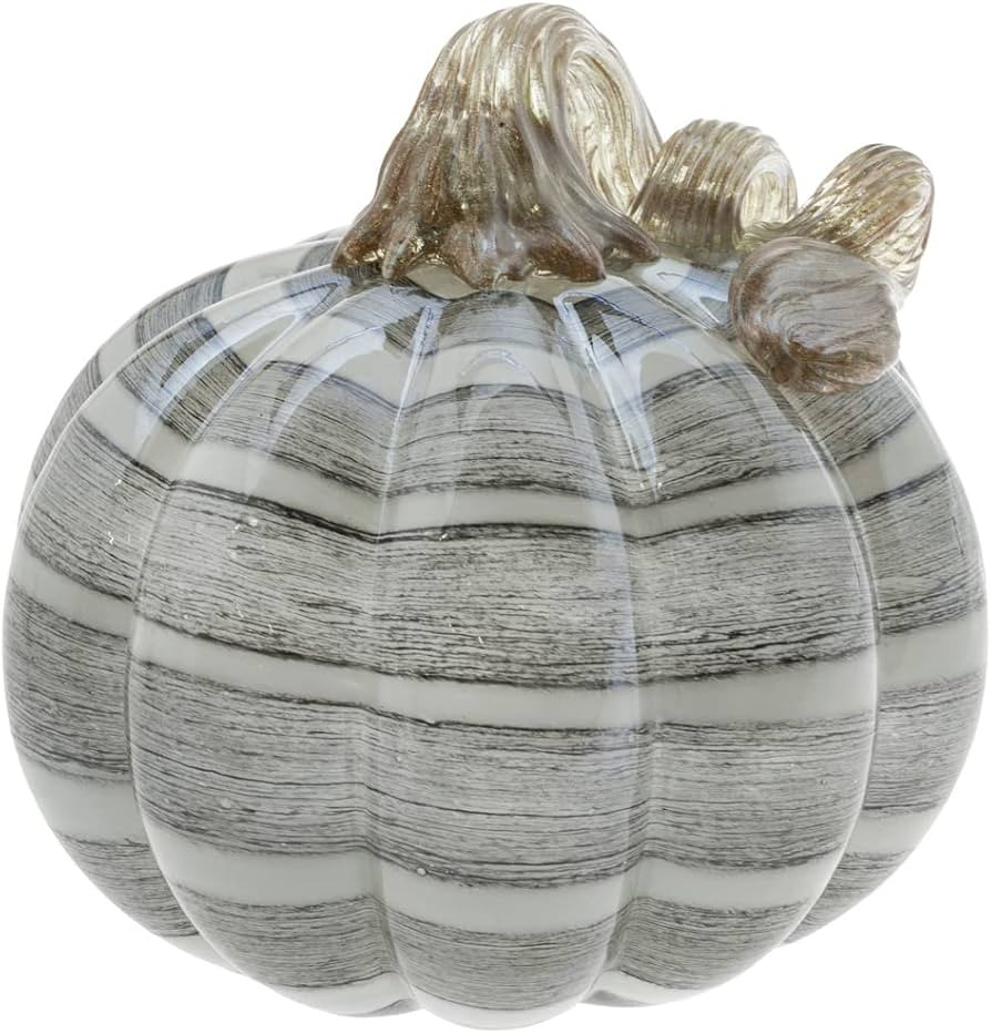 Boston International Pumpkin Fall Autumn Harvest Thanksgiving Tabletop Decorations Hand Blown Gla... | Amazon (US)