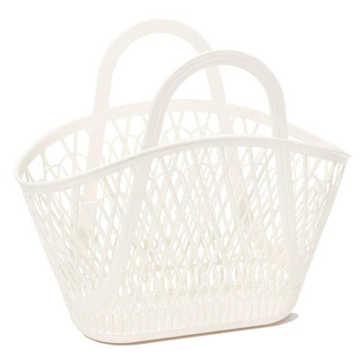 sun jellies betty basket, cream | minnow
