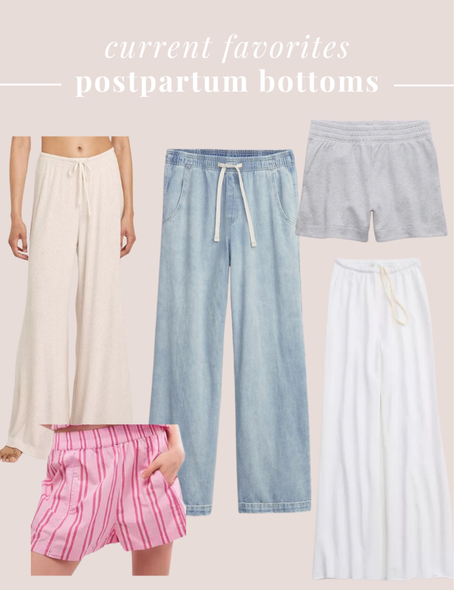 Current favorite postpartum bottoms!

#LTKBaby #LTKFamily