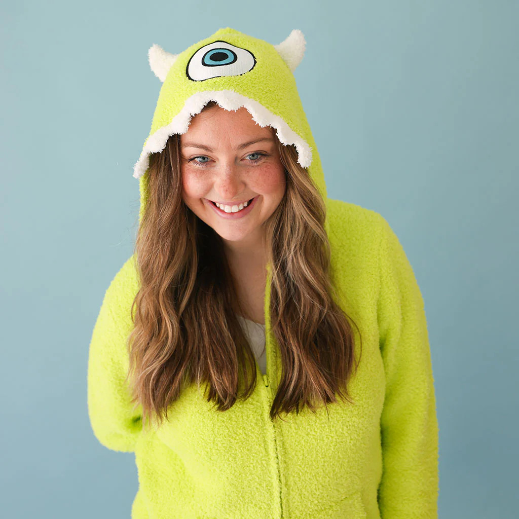Pixar Green Long Sleeve Disney Monsters, Inc. Mike Wazowski Women's Cuddle Zip Jacket | Posh Pean... | Posh Peanut