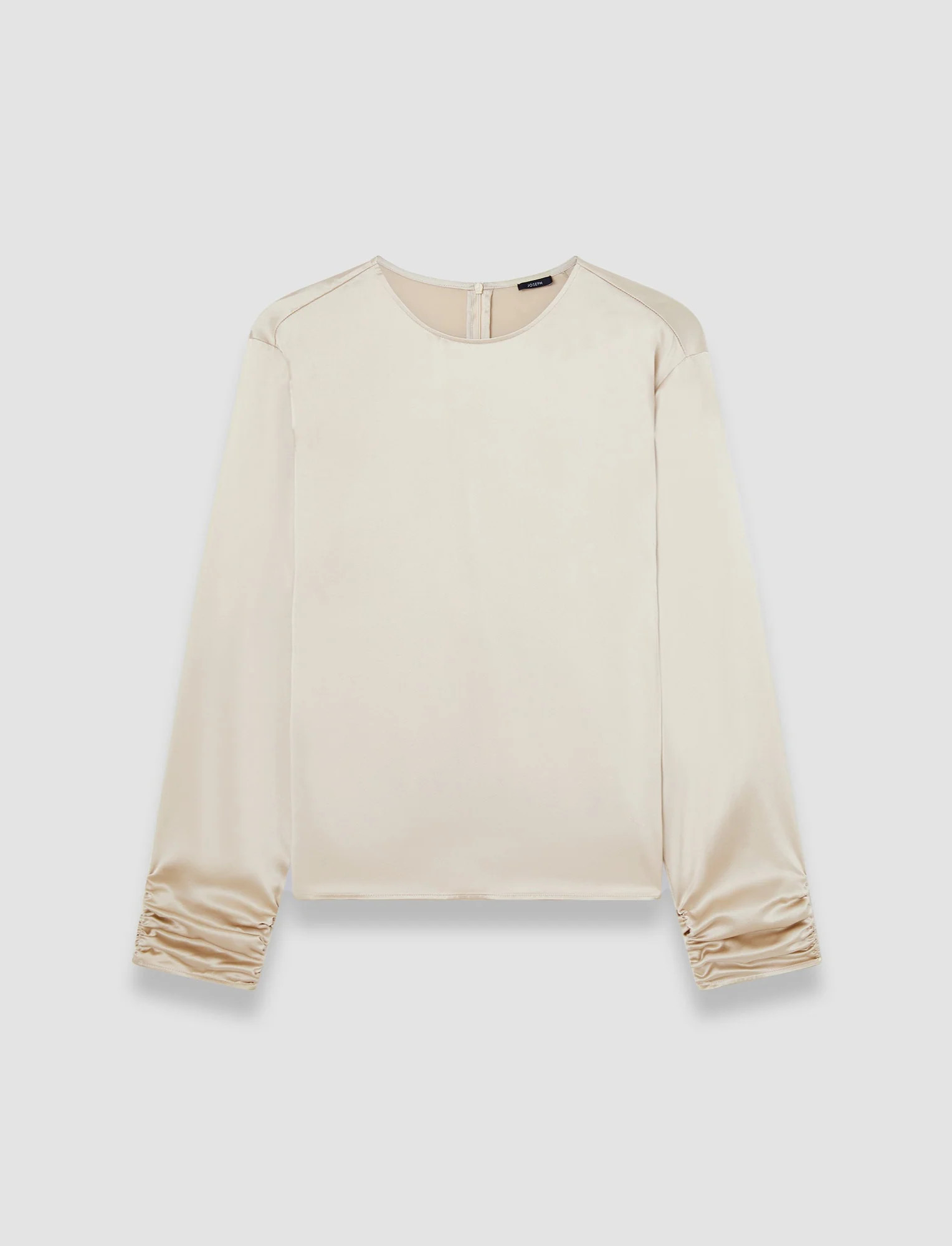 Anna Ruched Silk Satin Blouse | Joseph