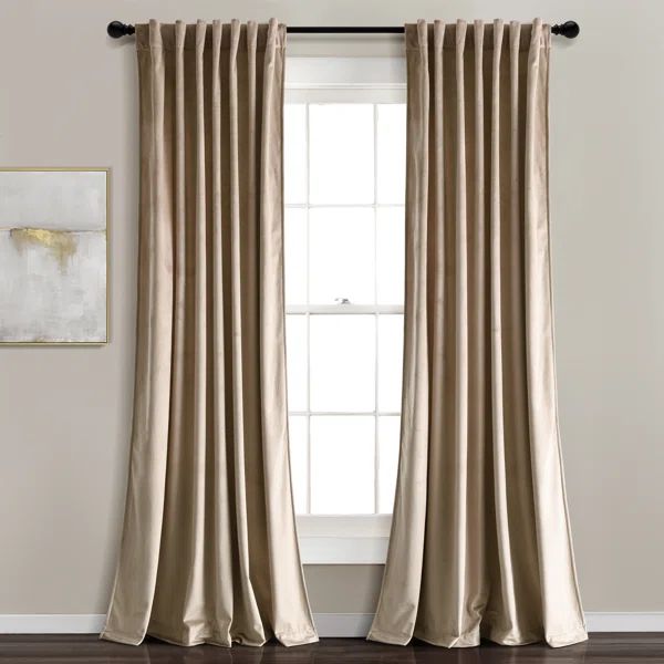 Belknap Velvet Room Darkening Curtain Pair (Set of 2) | Wayfair North America