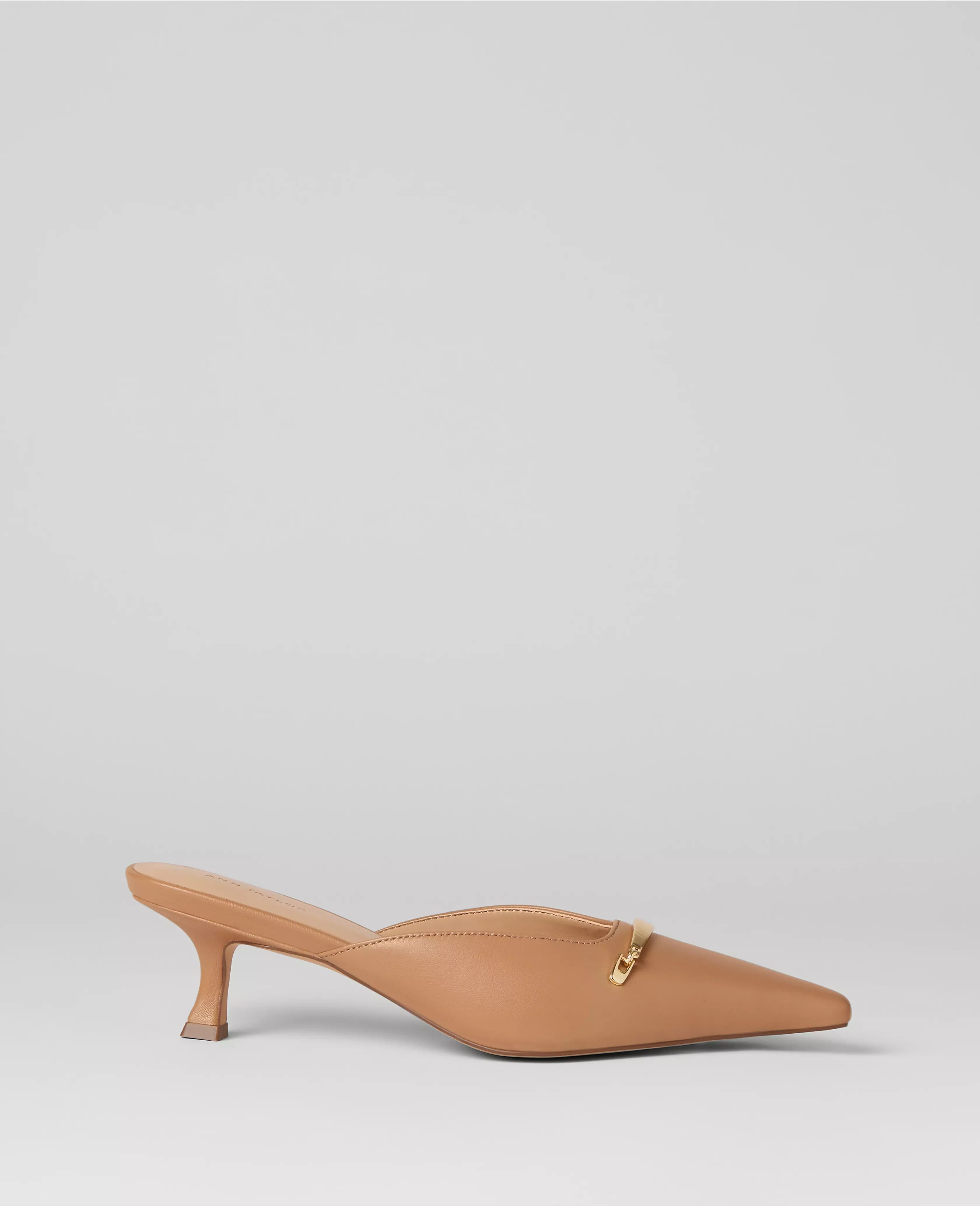 Chain Leather Mule Pumps | Ann Taylor (US)