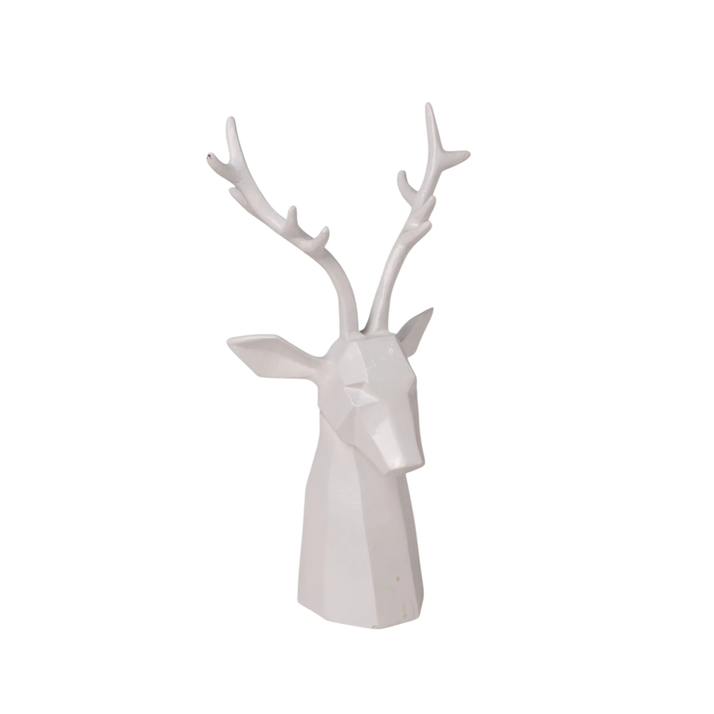 Aluminum Geometric Reindeer Christmas Tabletop Decoration, White, 14.5", by Holiday Time | Walmart (US)