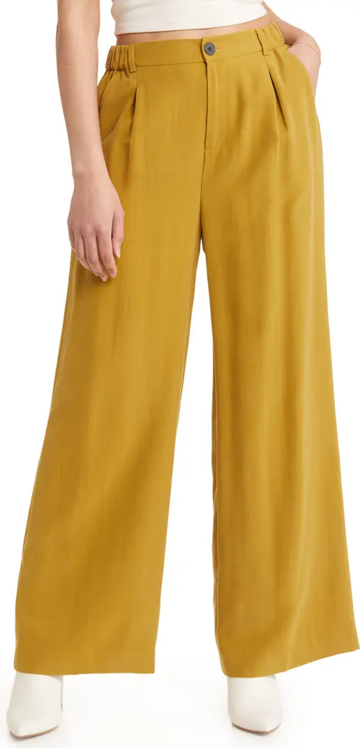 Twill Wide Leg Trousers | Nordstrom