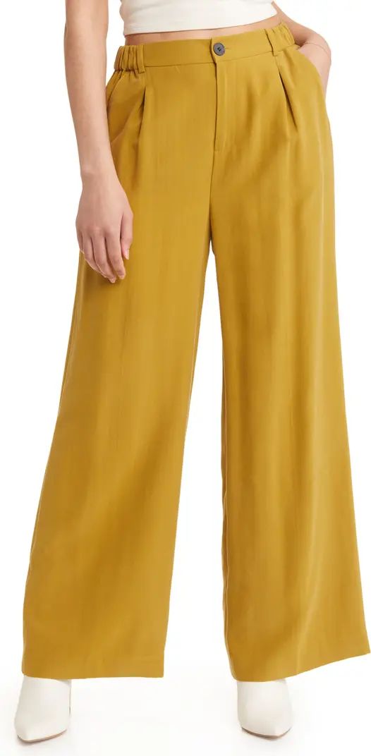 Twill Wide Leg Trousers | Nordstrom