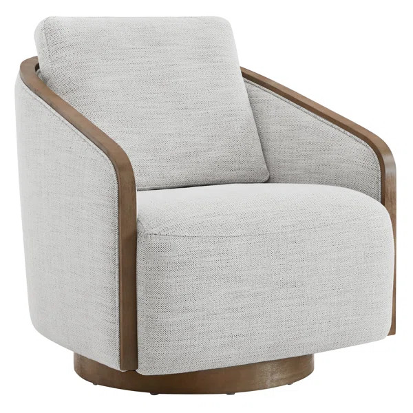 Nieve 32'' Wide Swivel Barrel Chair | Wayfair North America