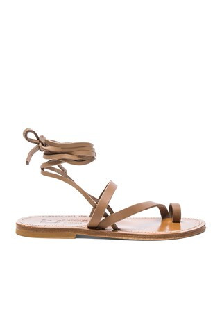 K Jacques Leather Ellada Sandals in Pul Taupe | FORWARD by elyse walker