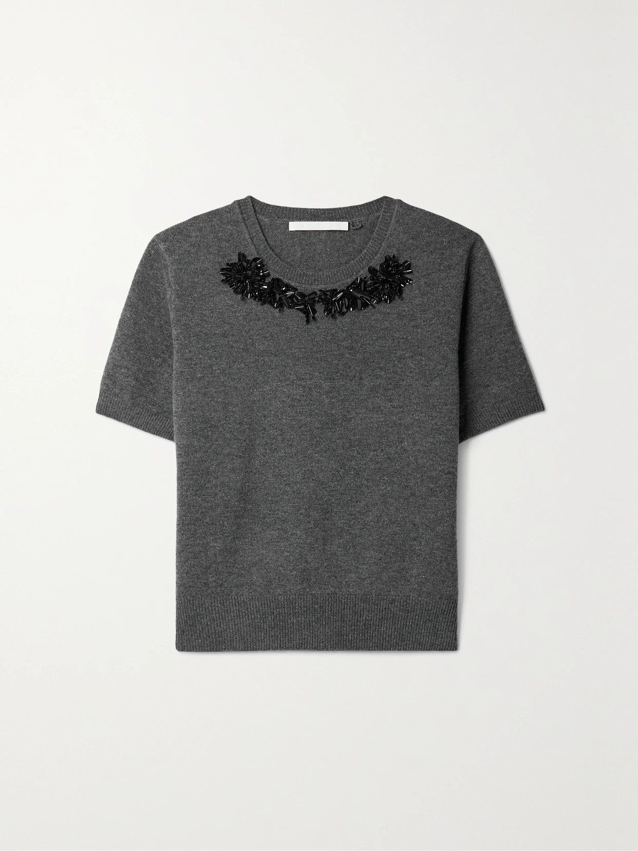 JASON WU COLLECTION - Embellished Wool And Cashmere-blend Sweater - Gray | NET-A-PORTER (US)