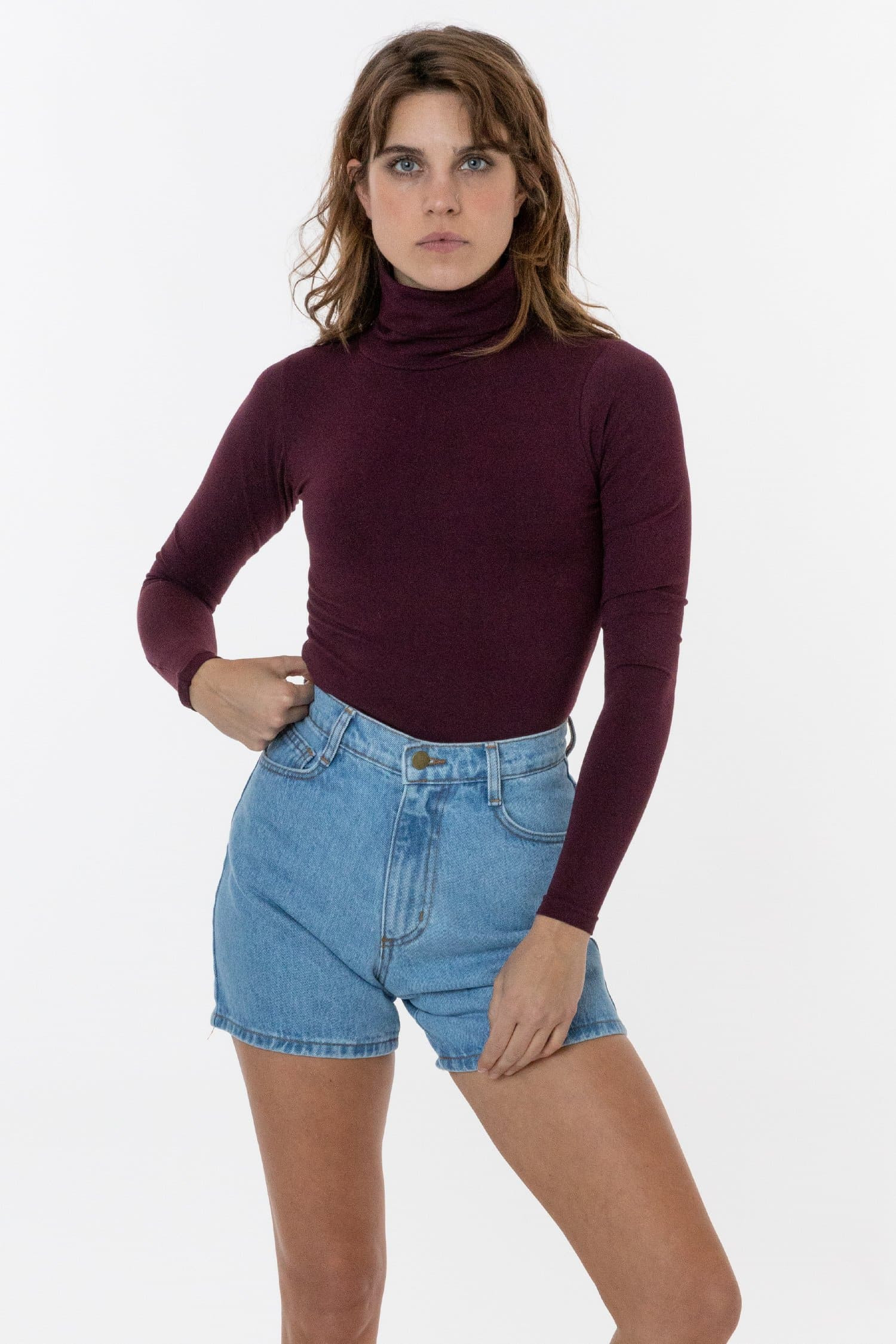 8306GD - Cotton Spandex Garment Dye Turtleneck | Los Angeles Apparel