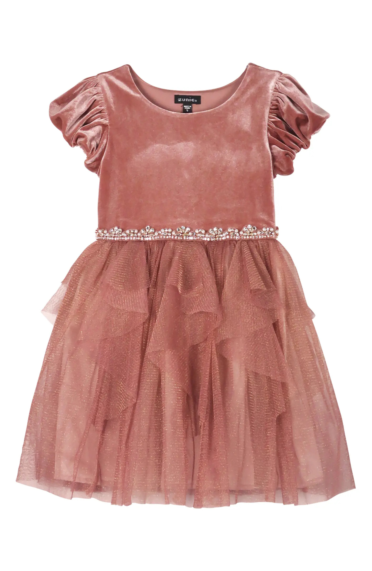 Kids' Velvet & Tulle Party Dress | Nordstrom