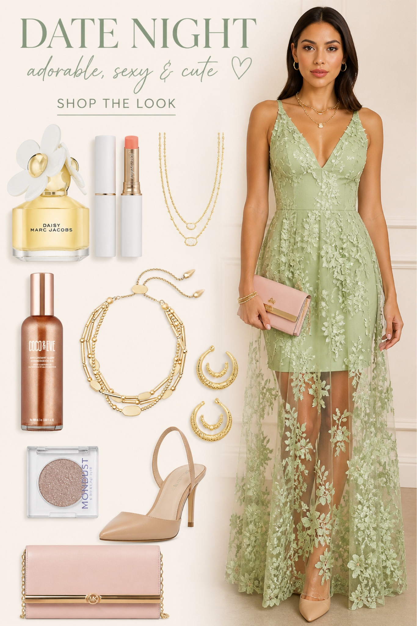 Date night but make it soft, sexy & unforgettable ✨🌿
This sage green lace dress had me feeling like an actual princess the second I put it on. Paired her with gold jewelry, glowy skin, the perfect nude heel, and all the girly details for the ultimate dreamy date night look 🤍✨ Everything linked in my LTK @itsbrandyhosker

#datenightlook #ltkstyle #femininefashion #dateoutfit #springstyle

#LTKPetite #LTKOver40 #LTKWedding