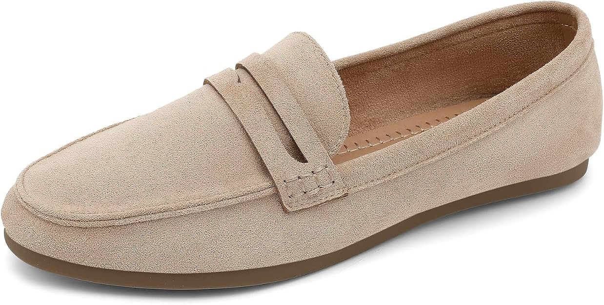 UBFEN Womens Penny Loafers Comfortable Lightweight Walking Flats Slip On Shoes for Work and Leisu... | Amazon (US)