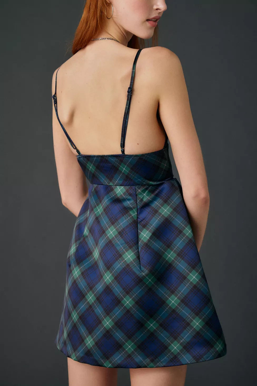 Kimchi Blue Petit Fours Fit-And-Flare Satin Mini Dress | Urban Outfitters (US and RoW)