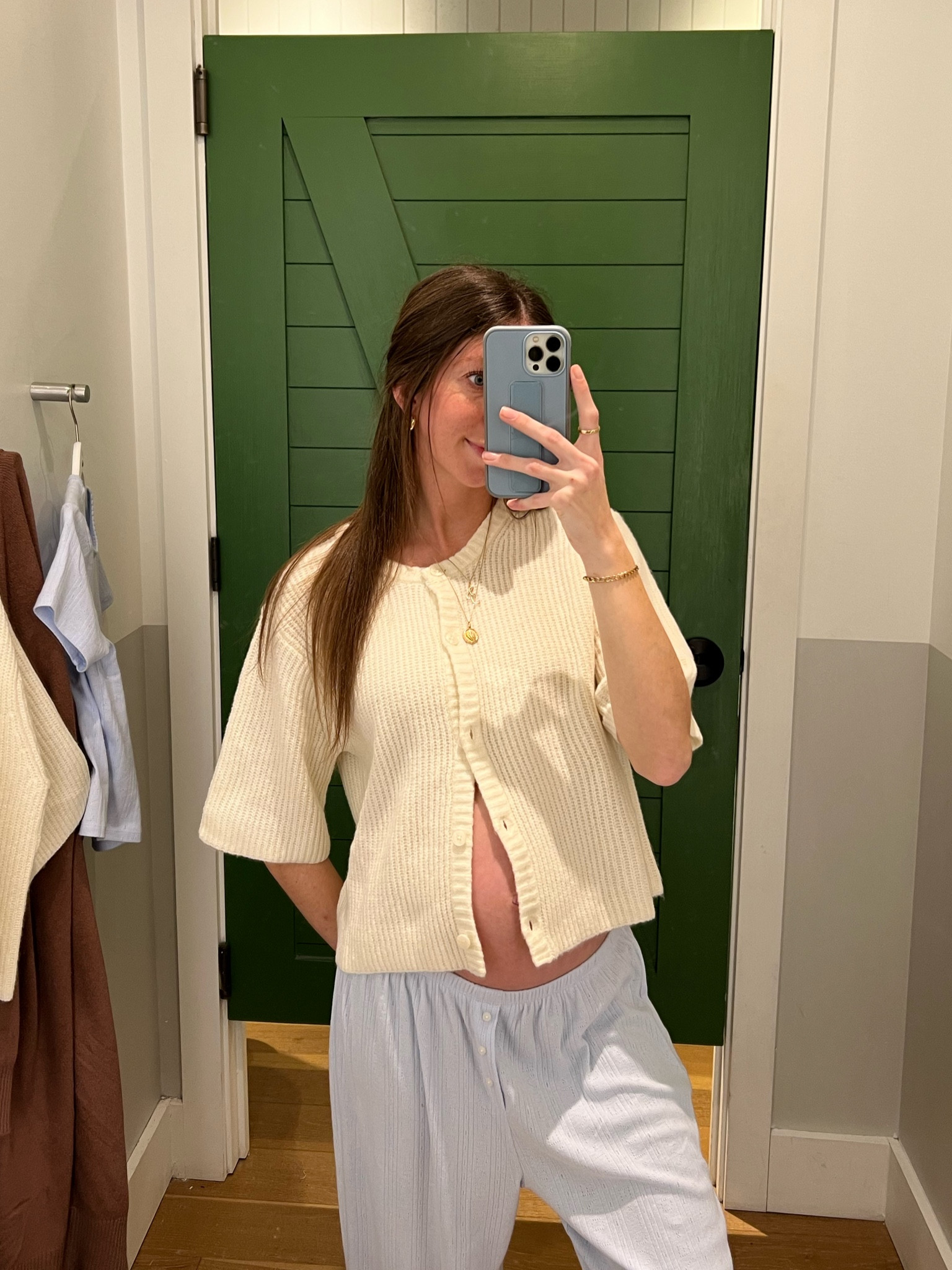 Had to finally snag one of these sweet short sleeve cardigans 🫶🏼 had my eye on them since last season. & so cutie with the bump! Got a medium for a slightly more oversized fit

#LTKBump #LTKFindsUnder50 #LTKSeasonal