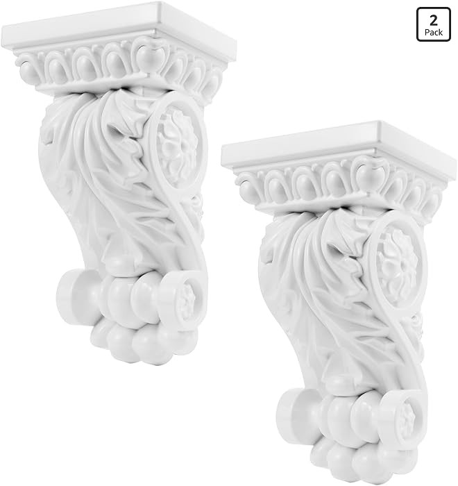Antrader Self-Adhesive Plastic Corbels Decorative,2Pcs Corbels for Shelves Doorway Countertops,Wh... | Amazon (US)