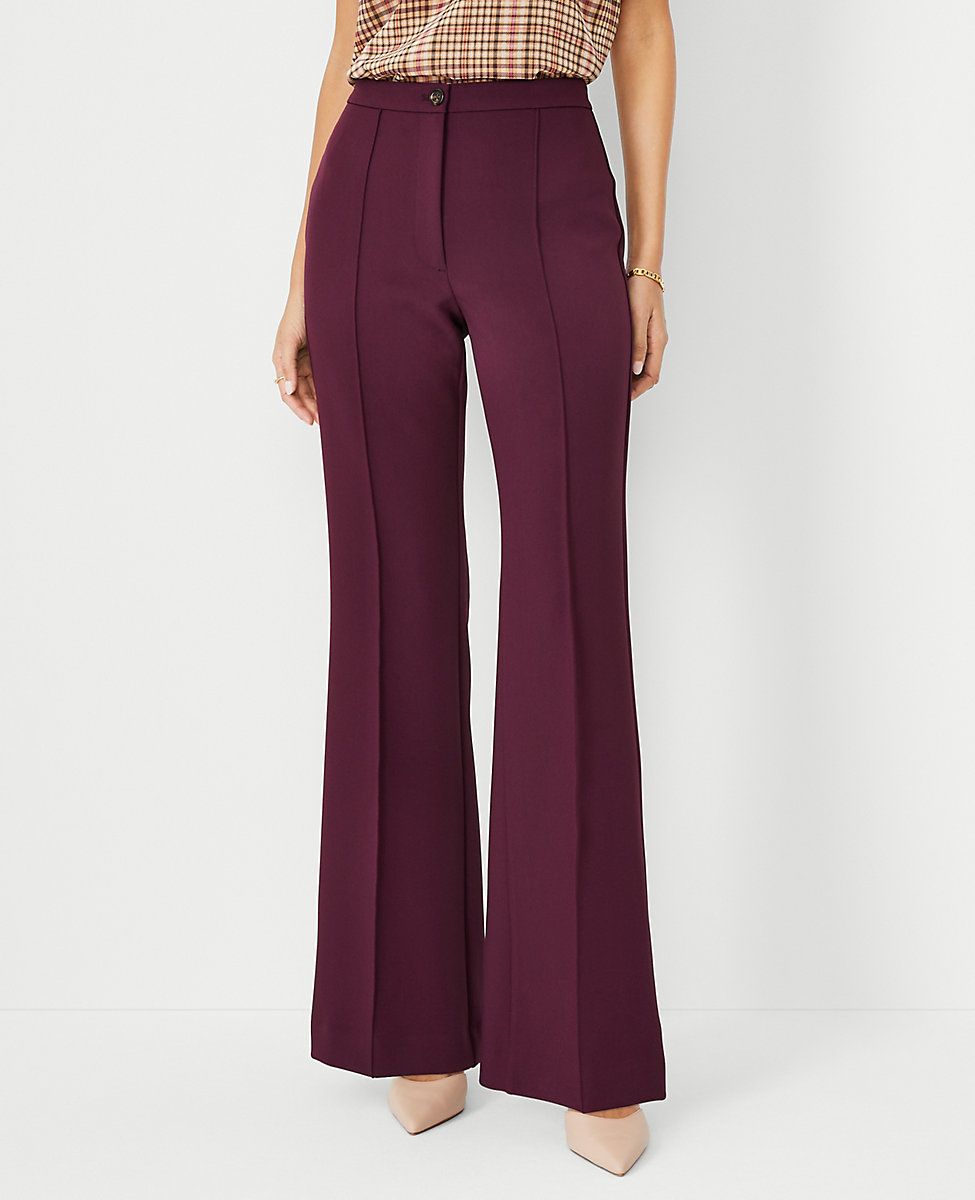 The Petite Flare Trouser Pant in Double Crepe | Ann Taylor (US)