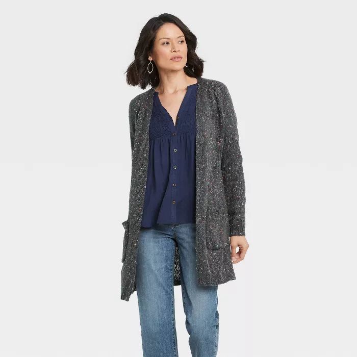 Women's Long Sleeve Marled Open Cardigan - Knox Rose™ | Target