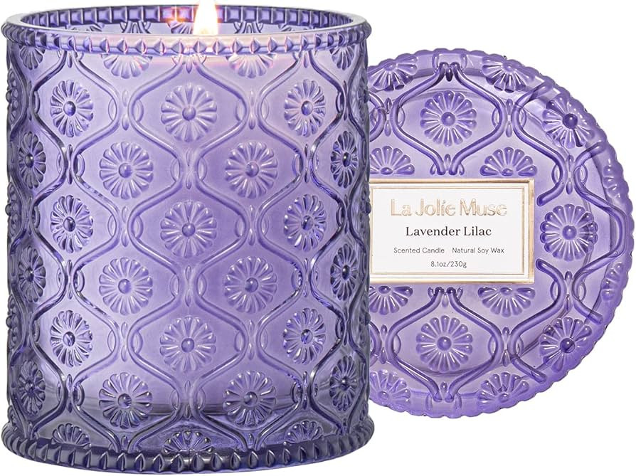 LA JOLIE MUSE Lavender Candle, Candles for Women, Lavender Lilac Candle, Scented Candle Gift, Aro... | Amazon (US)