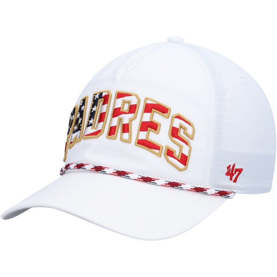 Men's San Diego Padres '47 White Flag Flutter Hitch Snapback Hat | MLB Shop