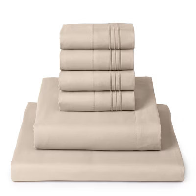 Mellanni 1800 Bed Sheet Set 6 PIECE Queen Sand | Target