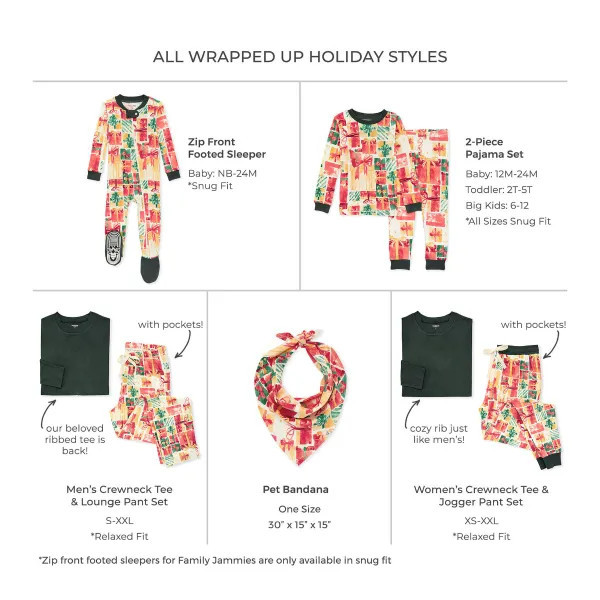 Christmas Matching Family Pajamas | Burts Bees Baby