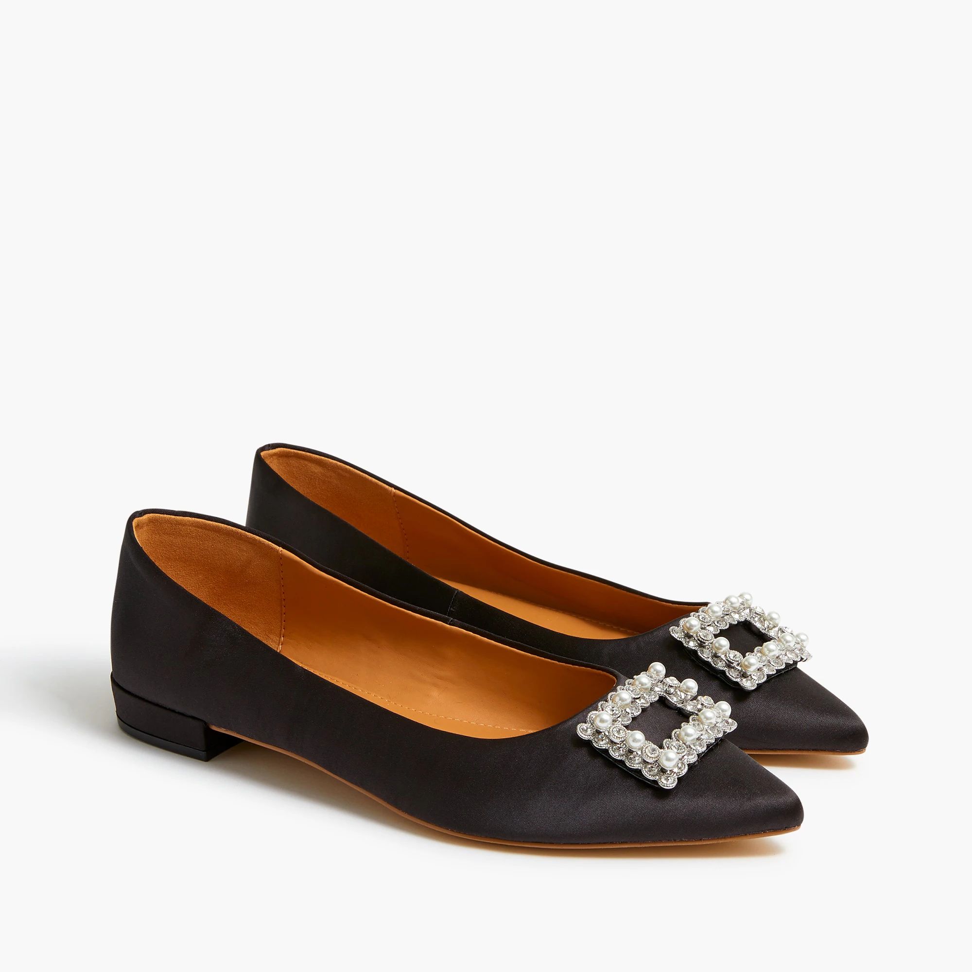 Pointy-toe flats with crystal buckle | J.Crew Factory