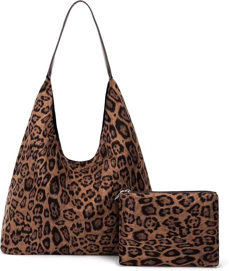 YFGBCX Leopard Tote Bag for Women Cheetah Purse Brown Vintage Hobo Bag Large Capacity Work Tote B... | Amazon (US)