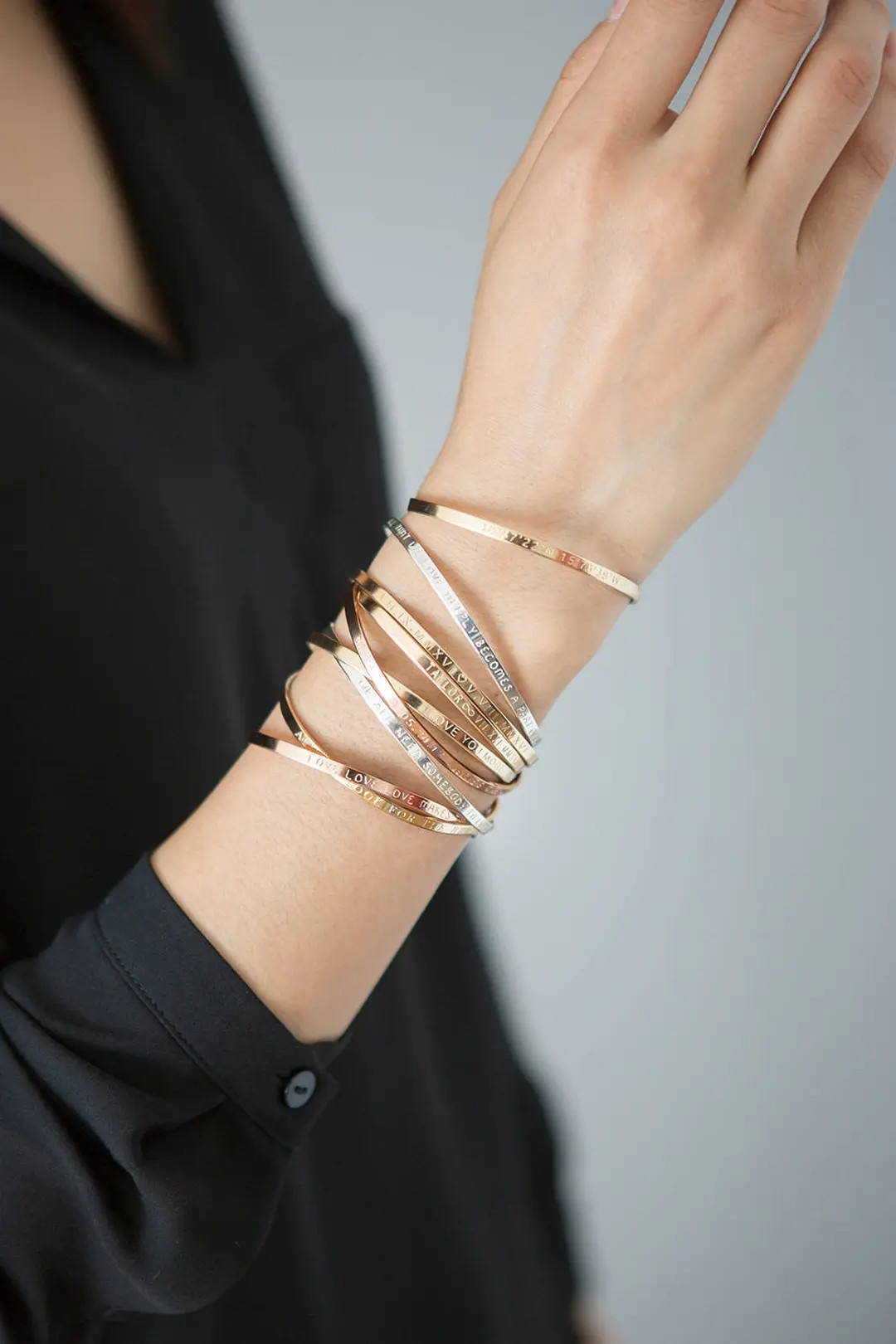 Cuff Bracelet, Skinny Cuff  Bracelet, Gold,Rose,Silver,Engraved Bracelet, Custom Bracelet, Gift f... | Etsy (US)