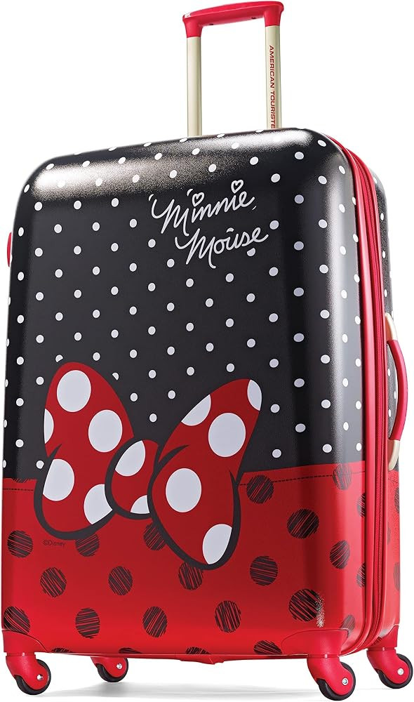 American Tourister Disney Hardside Luggage With Spinner Wheels, Minnie Mouse Red Bow, Checked-Lar... | Amazon (US)