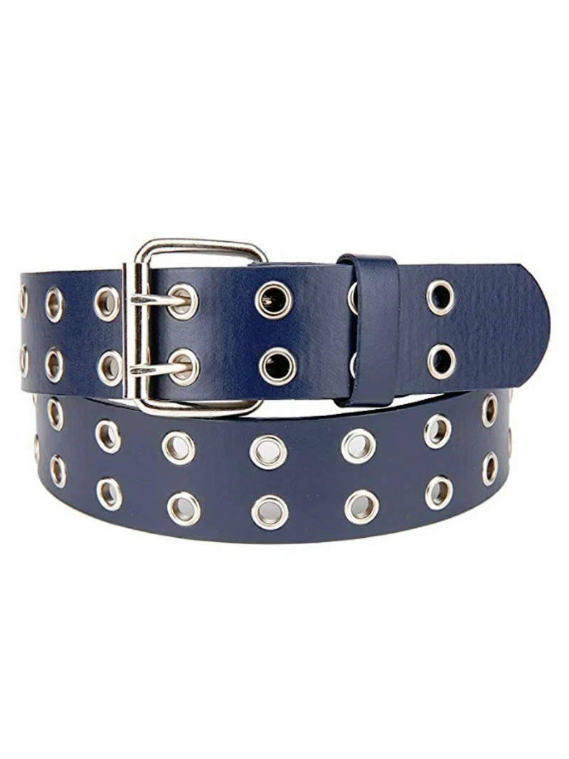 Eurosport Solid Rich Fashion Color Double Grommet Belt - BW9915A - Navy - Large | Walmart (US)