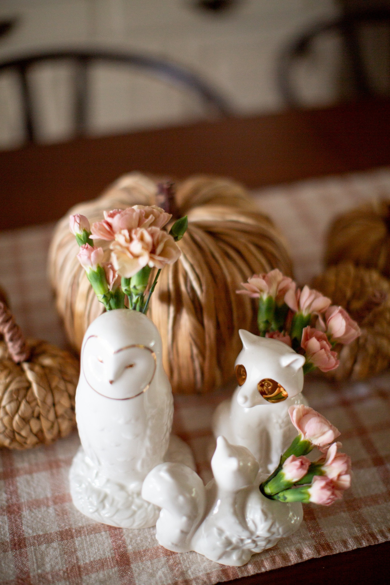 Critter bud vases and rattan pumpkins #fall #halloween 

#LTKFindsUnder100 #LTKHome #LTKSeasonal