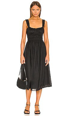FAITHFULL THE BRAND Emory Midi Dress in Black from Revolve.com | Revolve Clothing (Global)