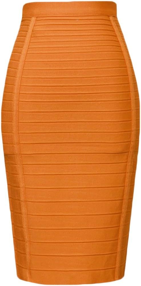 HLBandage Women's High Waist Elastic Rayon Bandage Pencil Skirt | Amazon (US)