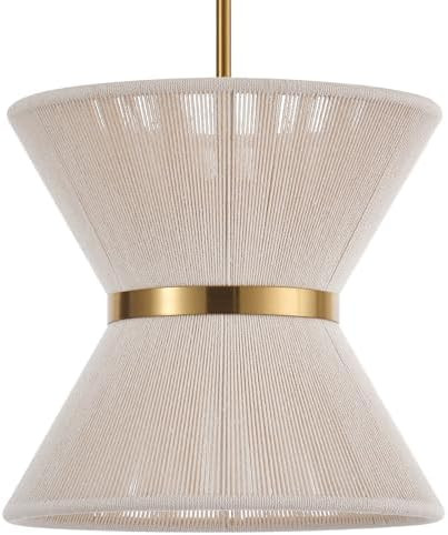 Hand Woven Boho Pendant Light Coastal Mini Modern Chandelier Adjustable Transitional Minimalist P... | Amazon (US)