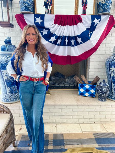 Patriotic look | red white & blue | American | Memorial day outfit ideas | 4th of July 

#LTKHome #LTKSeasonal #LTKStyleTip
