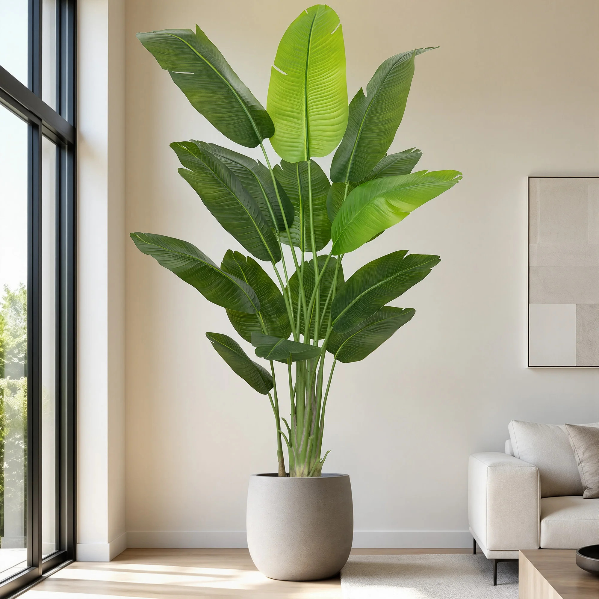 6FT Artificial Bird of Paradise Tree - Realistic 13-Leave Large Tropical Plant with Nursery Pot | Wayfair North America