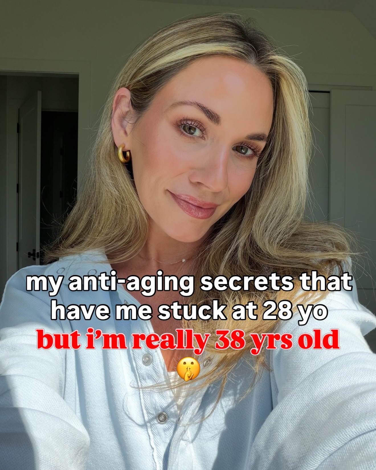My anti-aging secrets! 🤫 The one thing I get complimented on the most is my skin! I’m 38 yrs old and most people tell me I don’t look a day over 28! So I thought I would share my tips and tricks with you guys! 

My favorite glass skin face mask, pore shrinking mask, retinol body lotion, red light therapy mask, makeup remover, toning pads, heatless curlers and more! 

Also, I do get Botox every 3-4 months with @bonniehodge.md! I started when I was about 30 yrs old and it’s a must for me!