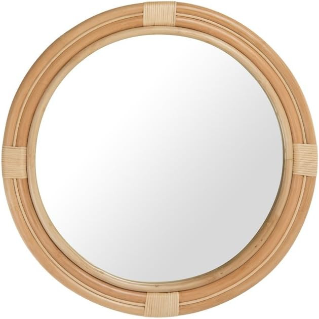 KOUBOO Nautical Rattan Circle Decorative Wall Mirror - Elegant Gold Framed Mirror, Wall-Mounted M... | Amazon (US)