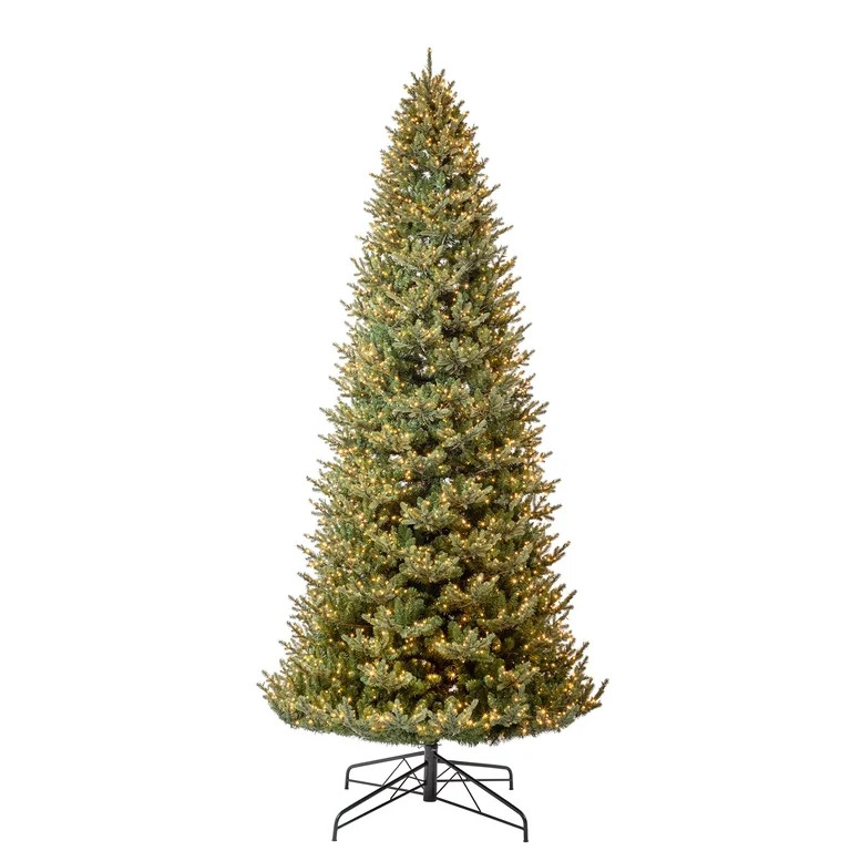 My Texas House 12' Pre-Lit Grand Spruce Green Artificial Christmas Tree with LumaDazzle Color-Cha... | Walmart (US)