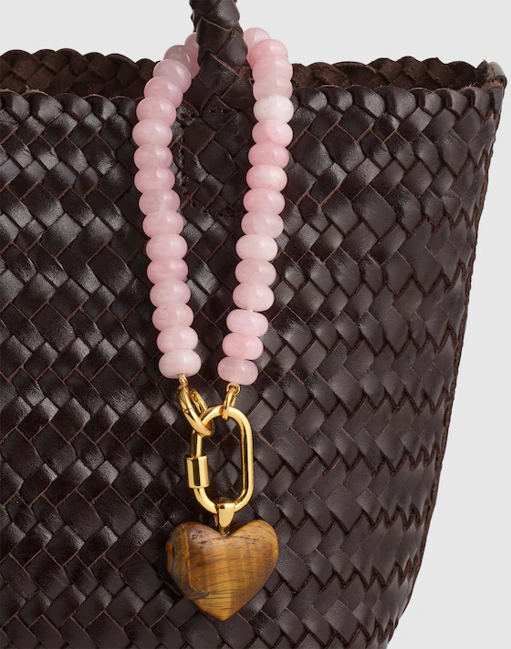 Beaded Heart Carabiner Bag Charm | Madewell